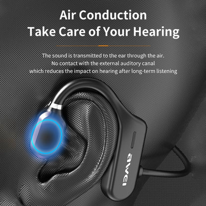 awei A889BL Air Conduction Sports Bluetooth 5.0 Wireless Headset - Bluetooth Earphone by awei | Online Shopping UK | buy2fix