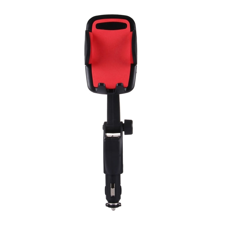 HC006 2 in 1 Car Charger & 360 Rotation Holder, For iPhone, Galaxy, Huawei, Xiaomi, LG, HTC and other Smartphones of width 47-92mm Smartphone(Red) - Car Holders by buy2fix | Online Shopping UK | buy2fix