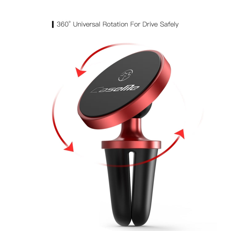 CaseMe Universal 360 Degree Rotation Magnetic Car Air Outlet Vent Mount Phone Holder, For iPhone, Galaxy, Sony, Lenovo, HTC, Huawei, and other Smartphones (Red) - Car Holders by CaseMe | Online Shopping UK | buy2fix