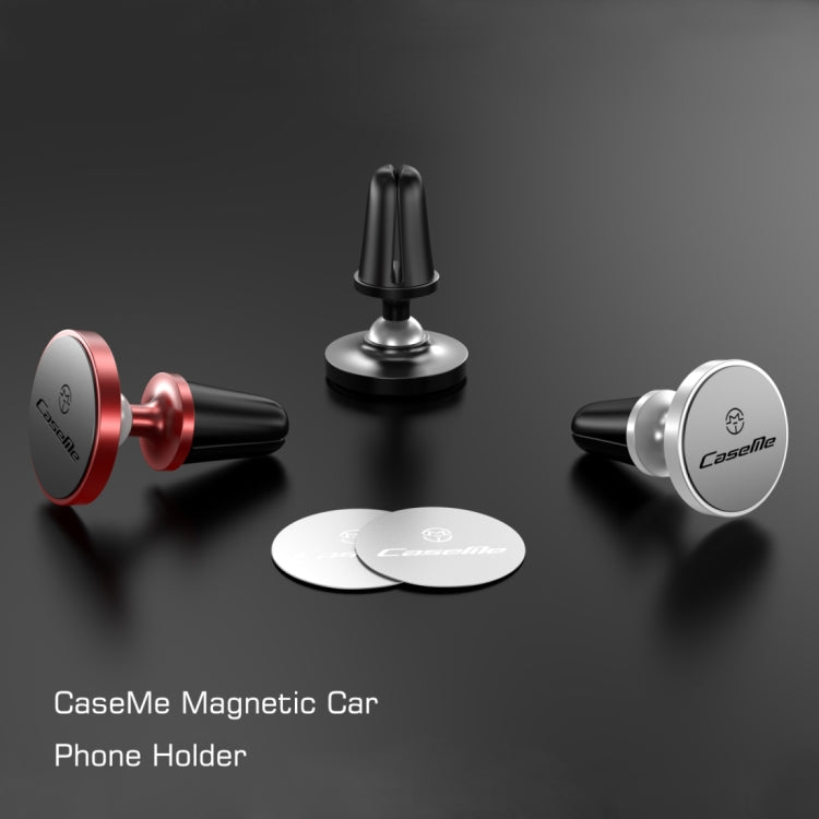 CaseMe Universal 360 Degree Rotation Magnetic Car Air Outlet Vent Mount Phone Holder, For iPhone, Galaxy, Sony, Lenovo, HTC, Huawei, and other Smartphones (Red) - Car Holders by CaseMe | Online Shopping UK | buy2fix