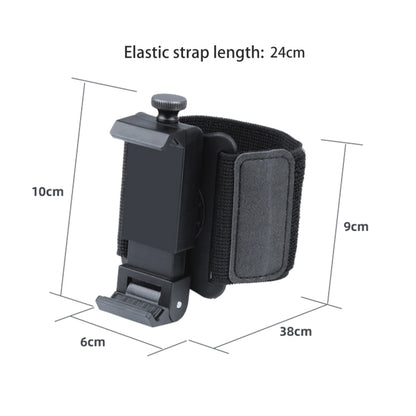 Elastic Wristband Hands Free Phone Holder, Wristband Length: 24cm (Black) - Hand-Sticking Bracket by buy2fix | Online Shopping UK | buy2fix