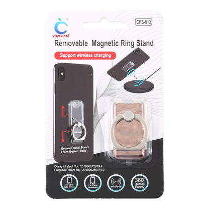 CPS-013 360 Degrees Rotate Freely Removable Magnetic Ring Stand Phone Holder, Support Wireless Charging(Rose Gold) - Ring Holder by buy2fix | Online Shopping UK | buy2fix