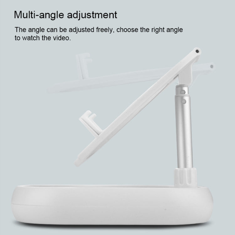 XC03 Telescopic Folding Mobile Phone Tablet Mirror Desktop Holder Bracket (White) - Desktop Holder by buy2fix | Online Shopping UK | buy2fix