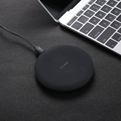 9V 1A / 5V 1A Universal Round Shape Qi Standard Fast Wireless Charger(Black) - Wireless Charger by buy2fix | Online Shopping UK | buy2fix