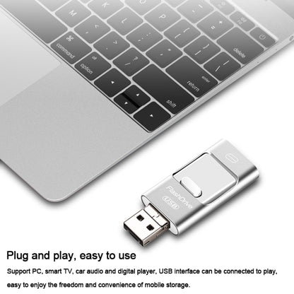 32GB USB 3.0 + 8 Pin + Mirco USB Android iPhone Computer Dual-use Metal Flash Drive (Rose Gold) - U Disk & Card Reader by buy2fix | Online Shopping UK | buy2fix