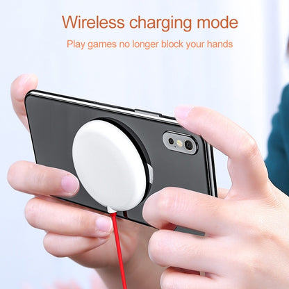 10W Portable Suction Cup Mobile Phone Fast Charging Wireless Charger, Suitable for iPhone 8 / X, Length: 1.5m(Grey White) - Apple Accessories by buy2fix | Online Shopping UK | buy2fix