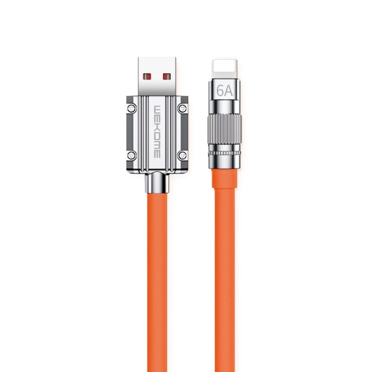 WK WDC-186 Qjie Series 6A USB to 8 Pin Ultra-fast Charging Data Cable, Length: 1m (Orange) - Normal Style Cable by WK | Online Shopping UK | buy2fix