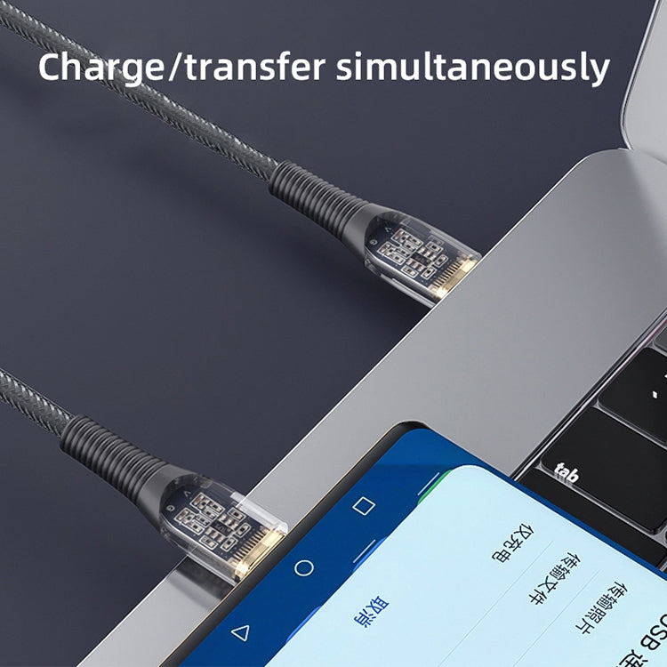 Mutural Li-CC010 1.2m PD20W Transparent USB-C / Type-C to 8 Pin Charging Data Cable - 2 in 1 Cable by Mutural | Online Shopping UK | buy2fix