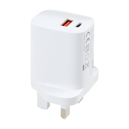 E087 20W USB-C / Type-C + USB Ports Fast Charging Travel Charger, UK Plug - Apple Accessories by buy2fix | Online Shopping UK | buy2fix