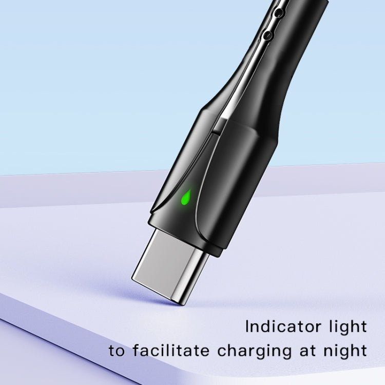 Yesido CA97 2.4A USB to USB-C / Type-C Charging Cable with Indicator Light, Length: 1.2m - USB-C & Type-C Cable by Yesido | Online Shopping UK | buy2fix