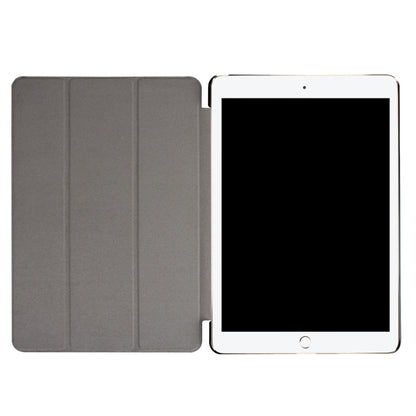 For iPad Pro 10.5 inch PU Litchi Texture 3-folding Smart Case Clear Back Cover with Holder(Black) - iPad Pro 10.5 inch Cases by buy2fix | Online Shopping UK | buy2fix