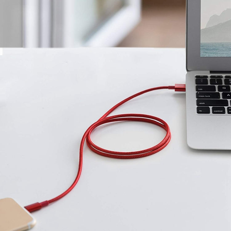 ANKER USB to 8 Pin Apple MFI Certificated Nylon Weaving Charging Data Cable, Length: 1m(Red) - MFI Cable by ANKER | Online Shopping UK | buy2fix