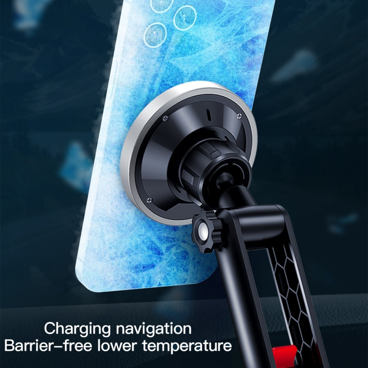 TOTU CACW-049 Rhinoceros Series Magsafe Car Air Outlet Vent Mount Clamp Holder 15W Fast Charging Qi Magnetic Wireless Charger For iPhone 12 Series(Black) - In Car by TOTUDESIGN | Online Shopping UK | buy2fix