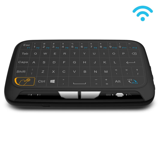 H18 2.4GHz Mini Wireless Air Mouse QWERTY Keyboard with Touchpad / Vibration for PC, TV(Black) -  by buy2fix | Online Shopping UK | buy2fix