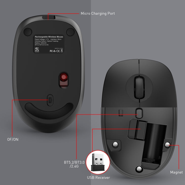 MKESPN 859 2.4G Wireless Mouse (Black) - Wireless Mice by MKESPN | Online Shopping UK | buy2fix