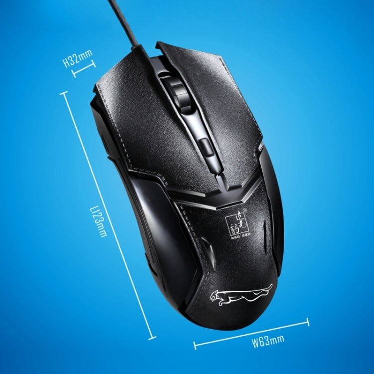 Chasing Leopard 179 USB 1600DPI Three-speed Adjustable Wired Optical Gaming Mouse, Length: 1.3m(Black) - Computer & Networking by Chasing Leopard | Online Shopping UK | buy2fix