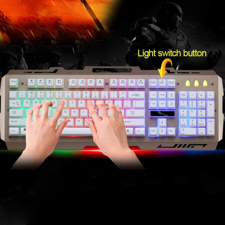 Chasing Leopard G700 USB RGB Backlight Wired Optical Gaming Mouse and Keyboard Set, Keyboard Cable Length: 1.35m, Mouse Cable Length: 1.3m(White) - Wired Keyboard by Chasing Leopard | Online Shopping UK | buy2fix