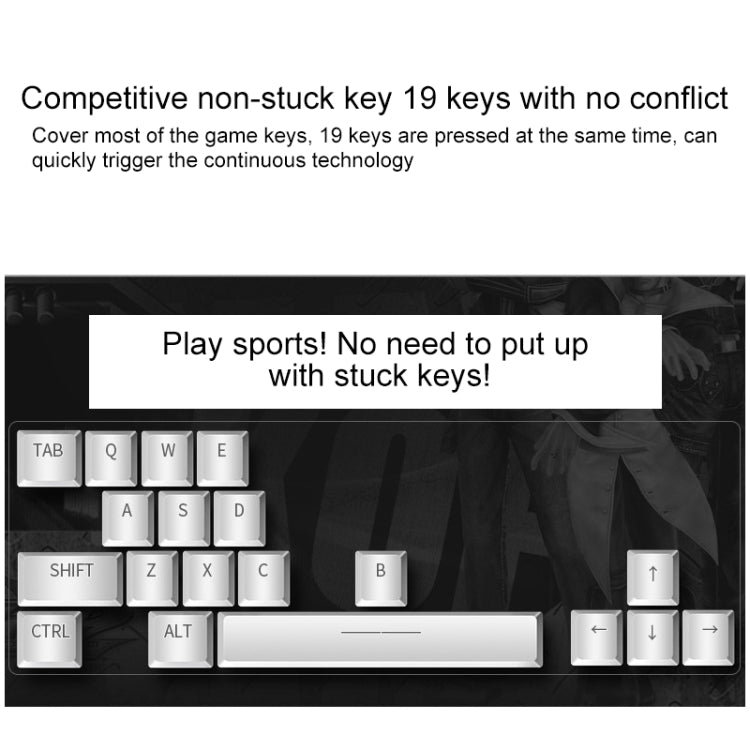 YINDIAO V2 Silent Mechanical Feel Gaming Keyboard Mouse Set (Black) - Wired Keyboard by YINDIAO | Online Shopping UK | buy2fix