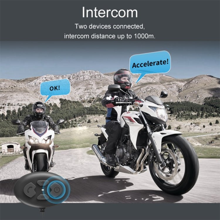 Dier DK12 800m Helmet Wireless Bluetooth Headset 5.0 Waterproof Double Motorcycle Call Headset With Intercom Function - Consumer Electronics by buy2fix | Online Shopping UK | buy2fix