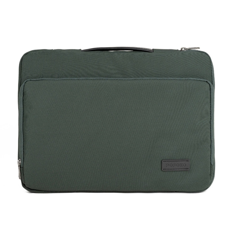 POFOKO E550 15.6 inch Portable Waterproof Polyester Laptop Handbag(Green) - Other by POFOKO | Online Shopping UK | buy2fix