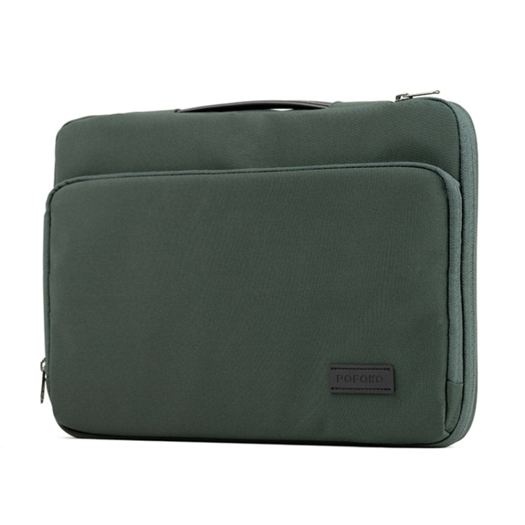 POFOKO E550 15.6 inch Portable Waterproof Polyester Laptop Handbag(Green) - Other by POFOKO | Online Shopping UK | buy2fix