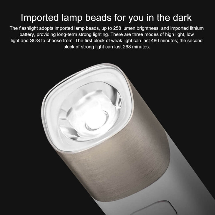 Original Xiaomi Youpin SOLOVE LED Flashlight 3000mAh USB Multi-function Portable Lighting(Black) - LED Light by Xiaomi | Online Shopping UK | buy2fix