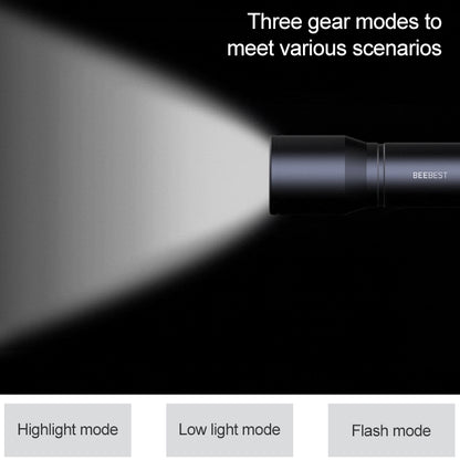 Original Xiaomi Youpin BEEBEST Portable Flashlight，Support Three-gear Mode(Black) - LED Flashlight by Xiaomi | Online Shopping UK | buy2fix