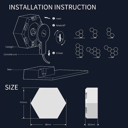 3 PCS / Set LifeSmart Creative Geometry Assembly Quantum Light with Base, Smart APP Control / Voice Control - Sensor LED Lights by LifeSmart | Online Shopping UK | buy2fix