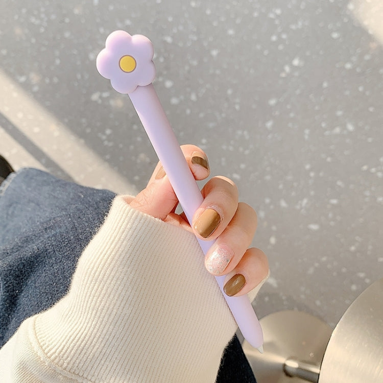 Cute Cartoon Silicone Protective Cover for Apple Pencil 2(Purple) - Pencil Accessories by buy2fix | Online Shopping UK | buy2fix