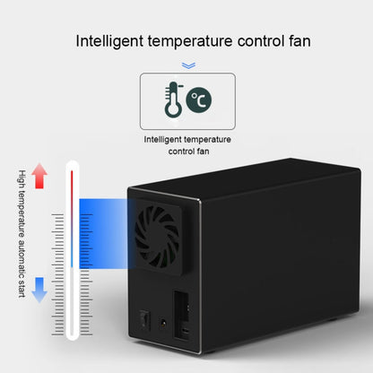 Blueendless USB-B Interface 3.5 inch 2 Bay RAID Combination Array HDD External Enclosure (UK Plug) - HDD Enclosure by Blueendless | Online Shopping UK | buy2fix