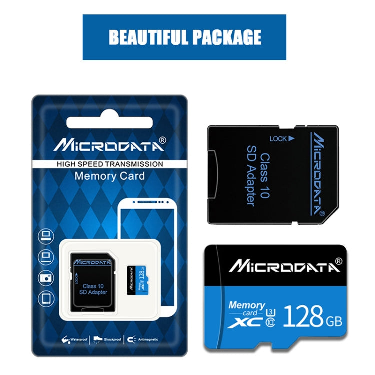 MICRODATA 128GB U3 Blue and Black TF(Micro SD) Memory Card - Micro SD Card by MiCRODATA | Online Shopping UK | buy2fix