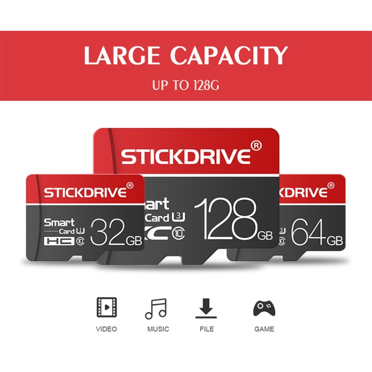 STICKDRIVE 16GB U1 White Line Red and Black TF(Micro SD) Memory Card - Micro SD Card by STICKDRIVE | Online Shopping UK | buy2fix