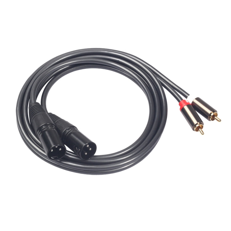 366119-15 2 RCA Male to 2 XLR 3 Pin Male Audio Cable, Length: 1.5m - Consumer Electronics by buy2fix | Online Shopping UK | buy2fix