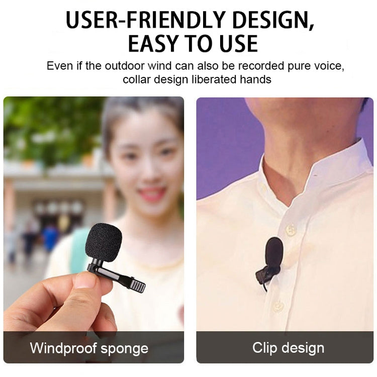 YICHUANG YC-LM10 USB-C / Type-C Intelligent Noise Reduction Condenser Lavalier Microphone, Cable Length: 1.5m - Consumer Electronics by YICHUANG | Online Shopping UK | buy2fix
