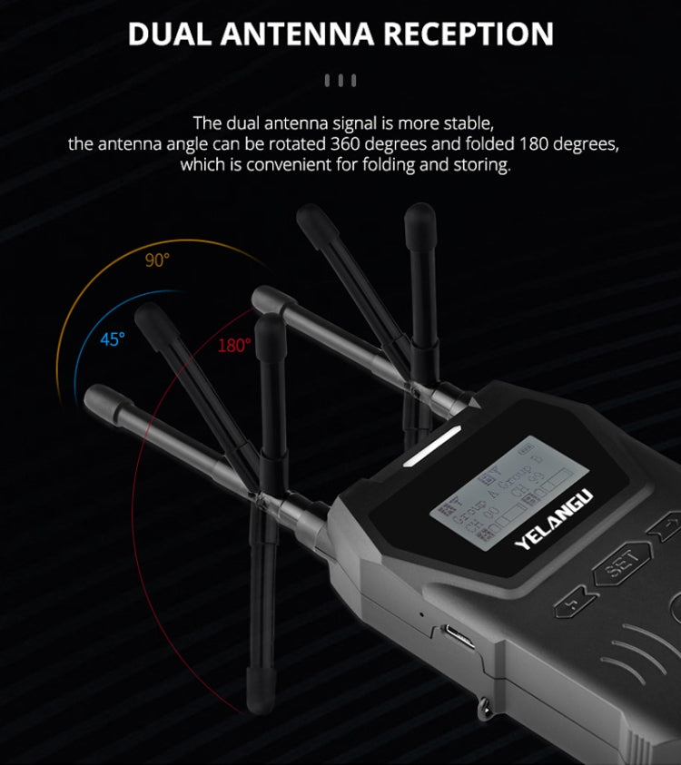 YELANGU YLG9929C MX4 Dual-Channel 100CH UHF Wireless Microphone System with Transmitter and Receiver for DSLR Cameras and Video Cameras(Black) - Camera Microphone by YELANGU | Online Shopping UK | buy2fix