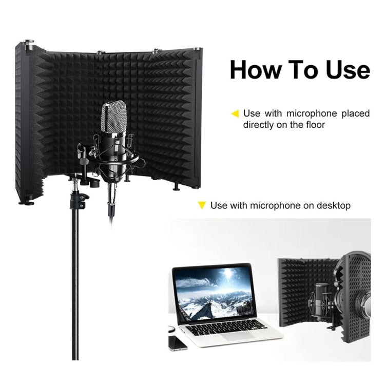 XTUGA P75 Foldable Recording Microphone Isolation Shield - Windshield by XTUGA | Online Shopping UK | buy2fix