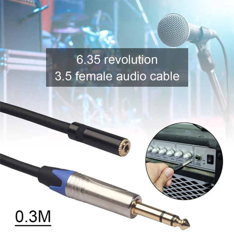 TC203NF03 6.35mm Male to 3.5mm Female Audio Cable, Length: 0.3m - Consumer Electronics by buy2fix | Online Shopping UK | buy2fix