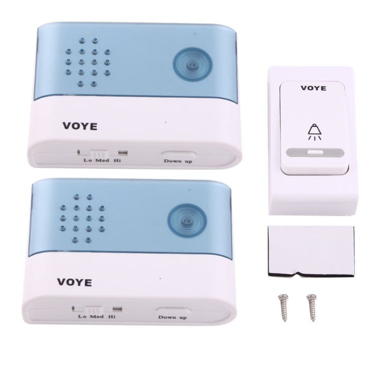 VOYE V004B2 Wireless Smart Music Home Doorbell with Dual Receiver, Remote Control Distance: 120m (Open Air) - Wireless Doorbell by VOYE | Online Shopping UK | buy2fix