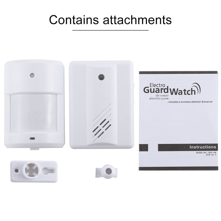 F622-108 Upgraded Version Good Safe Wireless Electro Guard Watch Remote Detective System Kit for Home Office, 1 x Receiver + 1 x  Detector - Security by buy2fix | Online Shopping UK | buy2fix