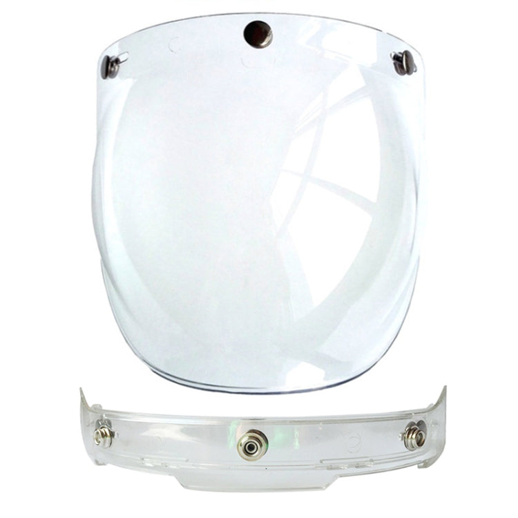 Soman Motorcycle Bubble Visor Open Face Helmet Visor Helmet Windshield Shield with Transparent Frame(Transparent) - Helmets by SOMAN | Online Shopping UK | buy2fix