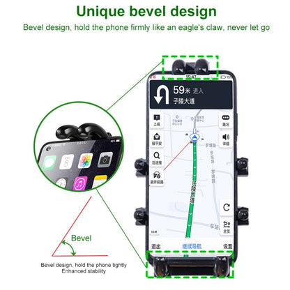 U-shaped Bolt Ball-Head Motorcycle Handlebar Multi-function Eight-jaw Aluminum Phone Navigation Holder Bracket with Anti-theft Knobs - Holder by buy2fix | Online Shopping UK | buy2fix