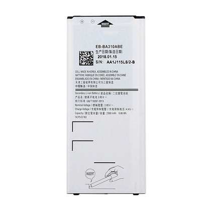 2300mAh Rechargeable Li-ion Battery EB-BA310ABE for Galaxy A3 (2016), A310F, A310F/DS, A310M, A310M/DS, A310Y - For Samsung by buy2fix | Online Shopping UK | buy2fix