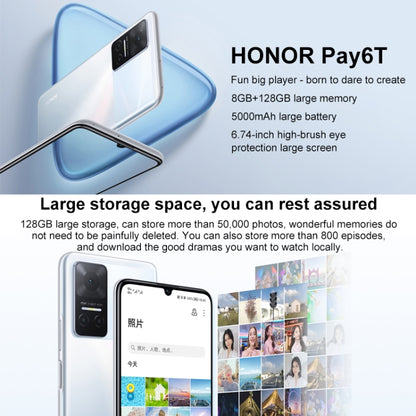 Honor Play6T 5G, 8GB+128GB, China Version, Triple Back Cameras, Side Fingerprint Identification, 5000mAh Battery, 6.74 inch Magic UI 5.0 (Android 11) MediaTek Dimensity 700 Octa Core up to 2.2GHz, Network: 5G, OTG, Not Support Google Play(Black) - Honor by Huawei | Online Shopping UK | buy2fix