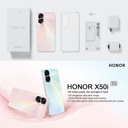 Honor X50i 5G CRT-AN00, 100MP Cameras, 8GB+256GB, China Version, Dual Back Cameras, Side Fingerprint Identification, 4500mAh Battery, 6.7 inch MagicOS 7.1 / Android 13 Dimensity 6020 Octa Core up to 2.2GHz, Network: 5G, OTG, Not Support Google Play(Cyan) - Honor by Huawei | Online Shopping UK | buy2fix