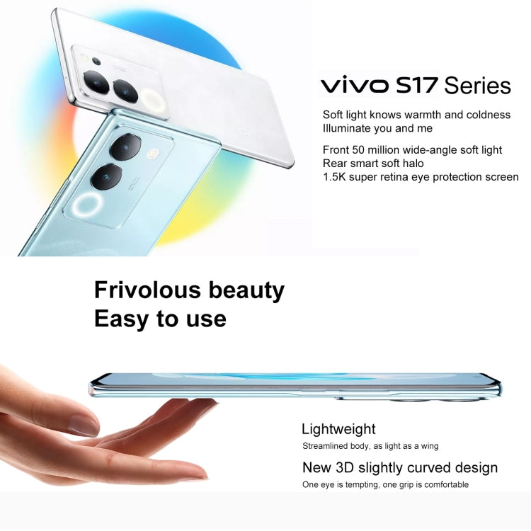 vivo S17 Pro 5G, 50MP Camera, 12GB+512GB, Triple Back Cameras, Srceen Fingerprint Identification, 4600mAh Battery, 6.78 inch Android 13 OriginOS 3 Dimensity 8200 Octa Core up to 3.1GHz, OTG, NFC, Network: 5G(Black) - vivo by vivo | Online Shopping UK | buy2fix