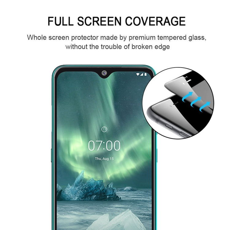 For Nokia 7.2 Full Glue Full Cover Screen Protector Tempered Glass film - Mobile Accessories by buy2fix | Online Shopping UK | buy2fix