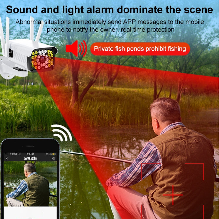 Difang DF-36Q Outdoor HD Surveillance IP Camera, Support Voice Intercom & Night Vision & Human Figure Detection & TF Card, WiFi + HD Fixed Version, EU Plug - Security by Difang | Online Shopping UK | buy2fix