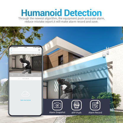 ESCAM QF800 H.265X 8MP AI Humanoid Detection Auto Tracking Waterproof WiFi IP Camera,UK Plug (White) - Security by ESCAM | Online Shopping UK | buy2fix