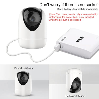 YT47 HD Wireless Indoor Network Shaking Head Camera, Support Motion Detection & Infrared Night Vision & Micro SD Card, EU Plug - Security by buy2fix | Online Shopping UK | buy2fix