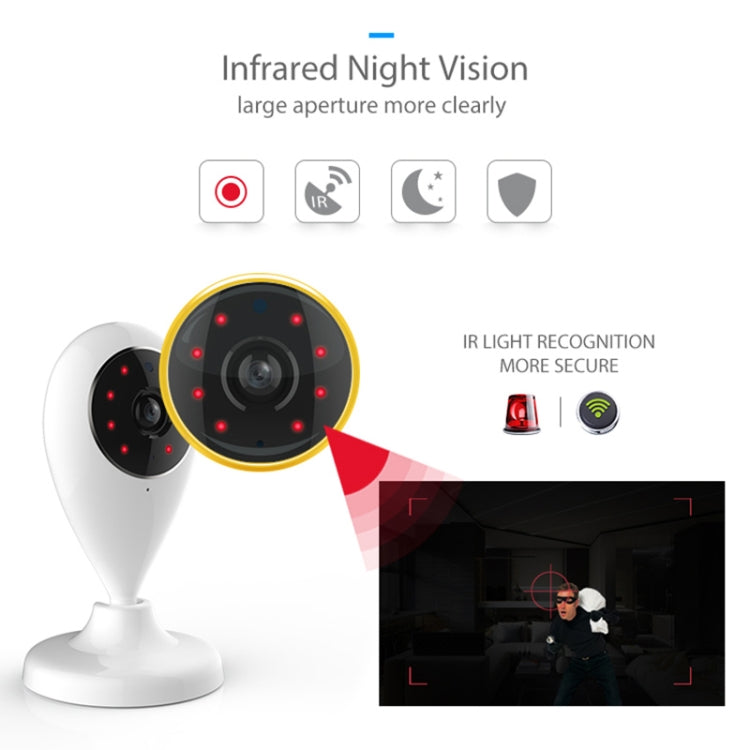 NEO NIP-55AI Indoor WiFi IP Camera, with IR Night Vision & Multi-angle Monitor & Mobile Phone Remote Control - Mini Camera by NEO | Online Shopping UK | buy2fix